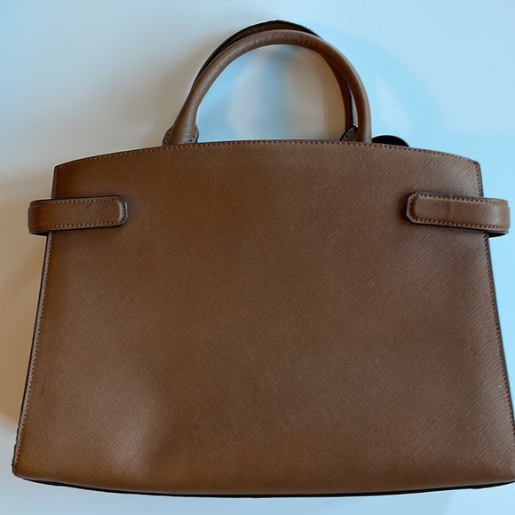 Michael Kors cognac structured satchel purse - Picture 3 of 9
